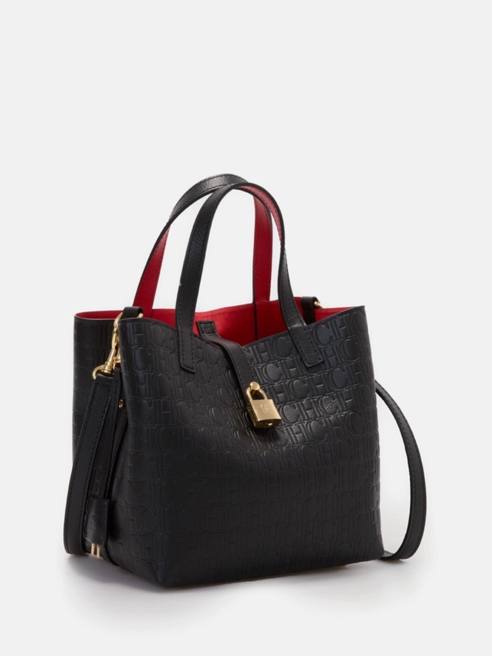 NWT Carolina Herrera MATRYOSHKA LOCKED XS | SMALL HANDBAG Black - Picture 2 of 16